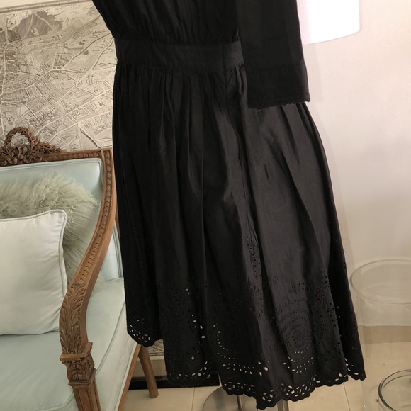 All Saints co ltd Soitakfields embroidered black dress size 6 - Picture 4 of 8